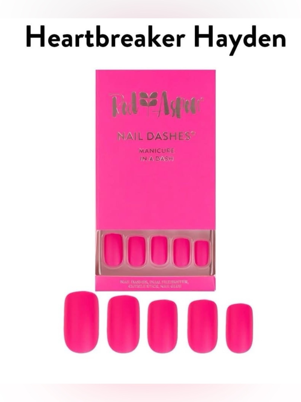NIB Red Aspen Heartbreaker Hayden Press-On Nail Dashes